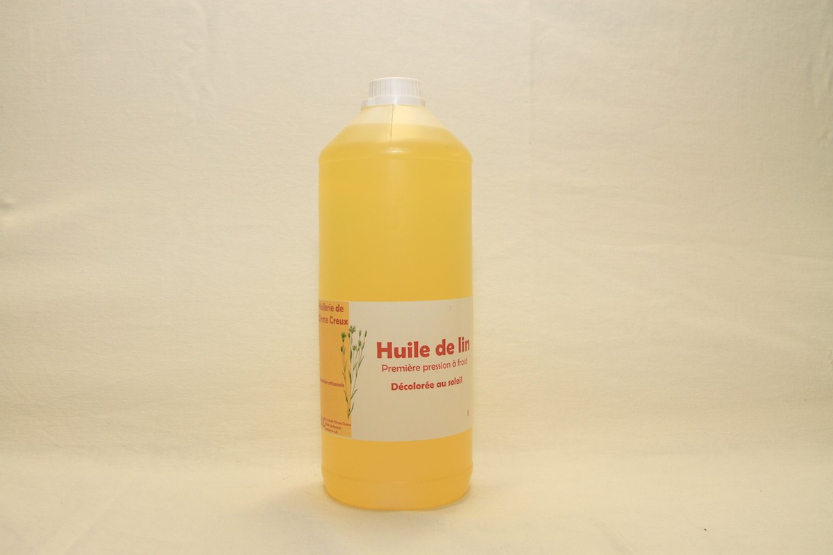 Huile de lin 30l, Huilerie de l'Orme Creux, production artisanale d'huile  végétale