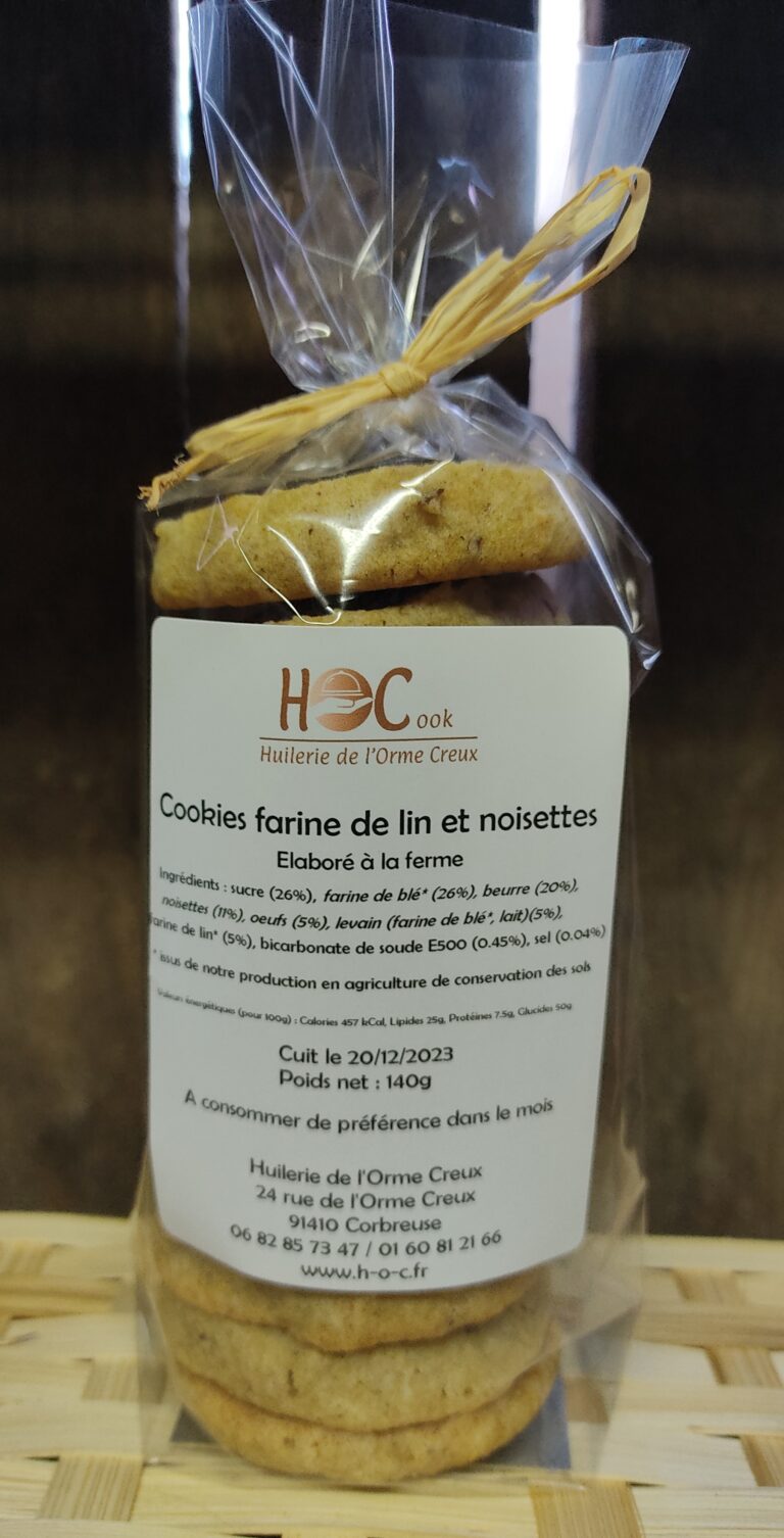 Cookies farine de lin et noisettes